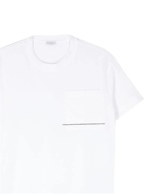 Off-white cotton jersey t-shirt Brunello Cucinelli | M0T81EL220C6159